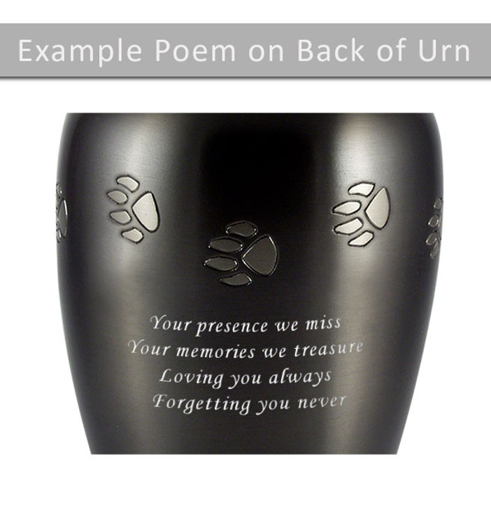 Small Paw Print Pet Urn - Engravable