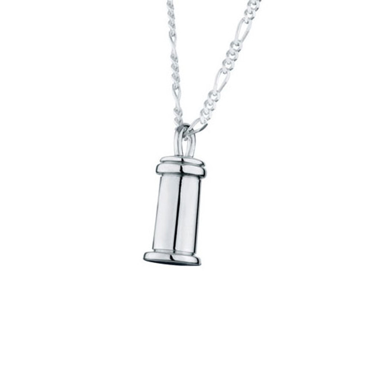 Small Traditional Sterling Silver Cremation Jewelry Pendant Necklace