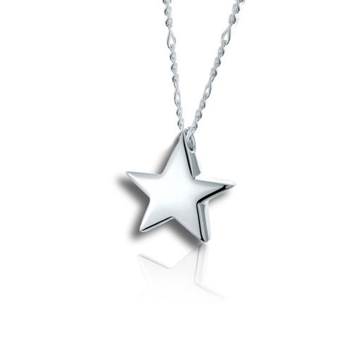 Star Sterling Silver Cremation Jewelry Pendant Necklace