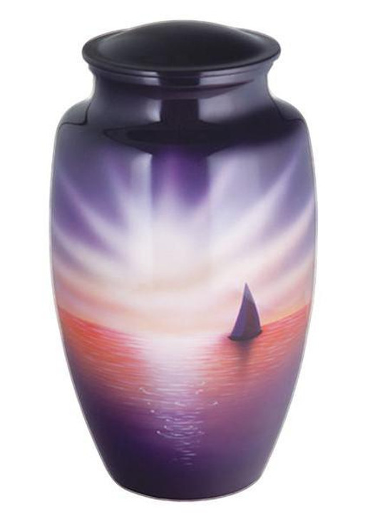 Sunset Sail Hand Painted Cremation Urn