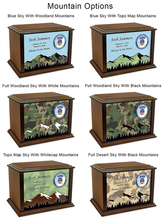 Tenth Mountain Eternal Reflections Wood Cremation Urn