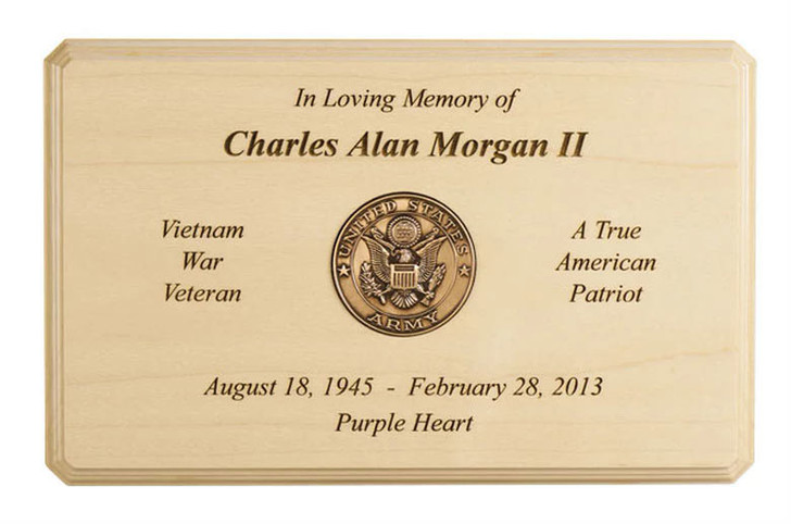 The Salute Military Maple Wood Cremation Urn