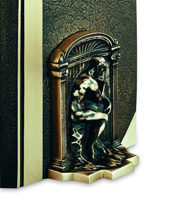 Thinker Cast Bronze Bookends