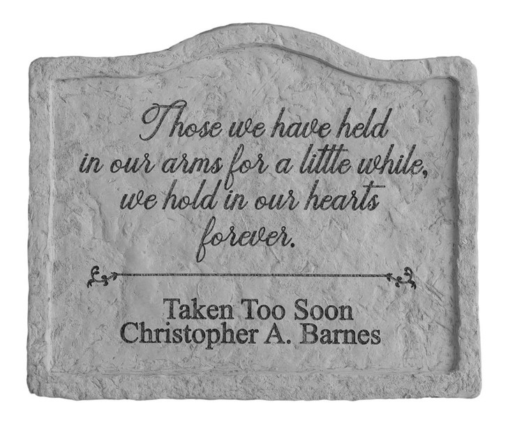 Those We Have Held Fused Glass Garden Stake Memorial Garden Stone