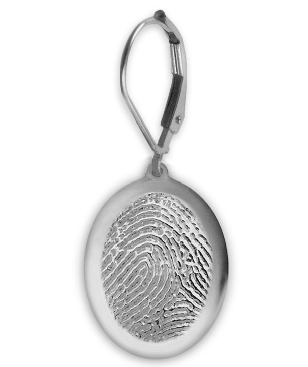 Thumbies 3D Fingerprint Sterling Silver Keepsake Memorial Standard Earrings