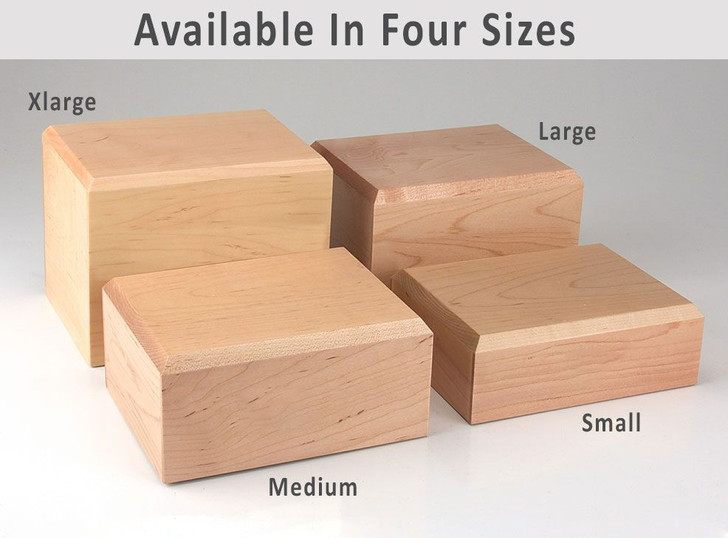 Traditional Wood Pet Urns (Cases) - 3 Woods - 4 Sizes