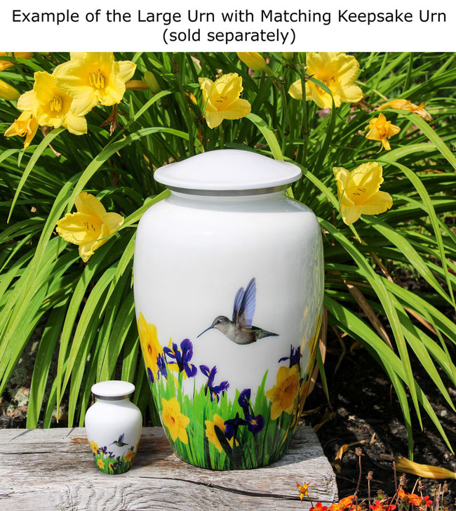 Tranquility Hummingbird Adult Cremation Urn