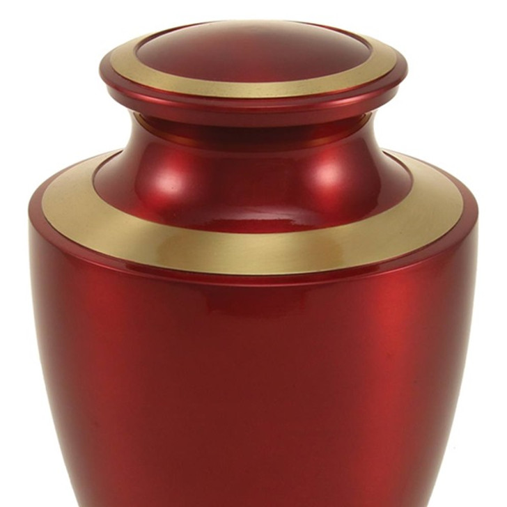 Trinity Crimson Brass Cremation Urn
