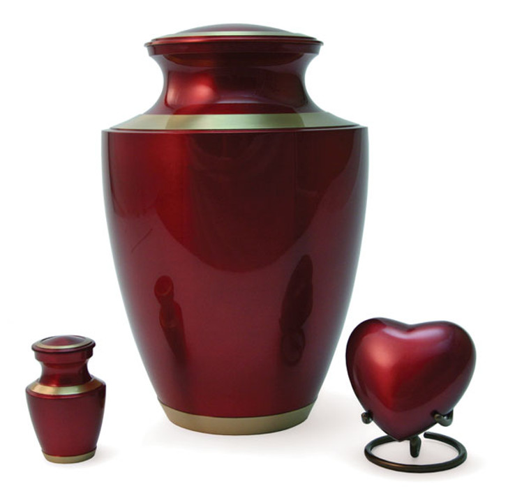 Trinity Crimson Brass Keepsake Cremation Urn