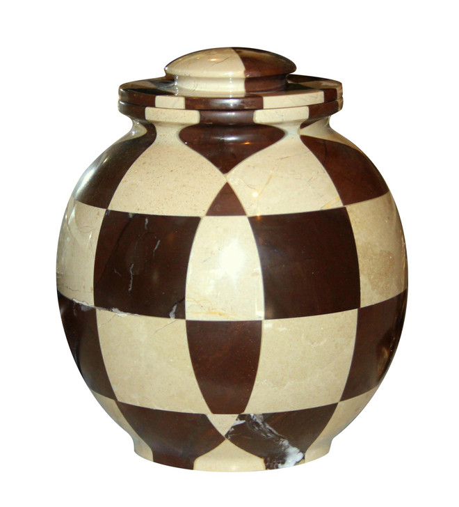 Triumph Cameo Chocolate Marble Mosaic Cremation Urn