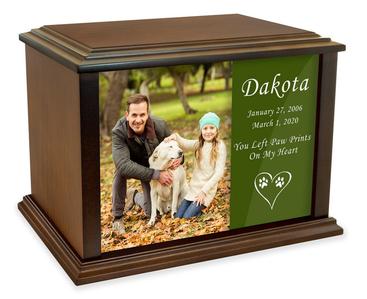 True Companion Dog Photo Wood Pet Cremation Urn
