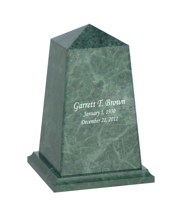 Viewpoint Youth Green Marble Engravable Cremation Urn