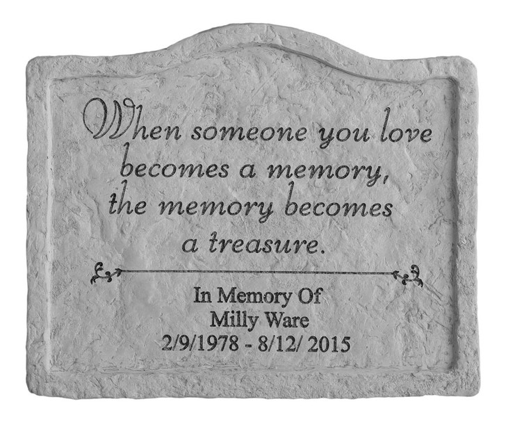 When Someone You Love Fused Glass Garden Stake Memorial Garden Stone