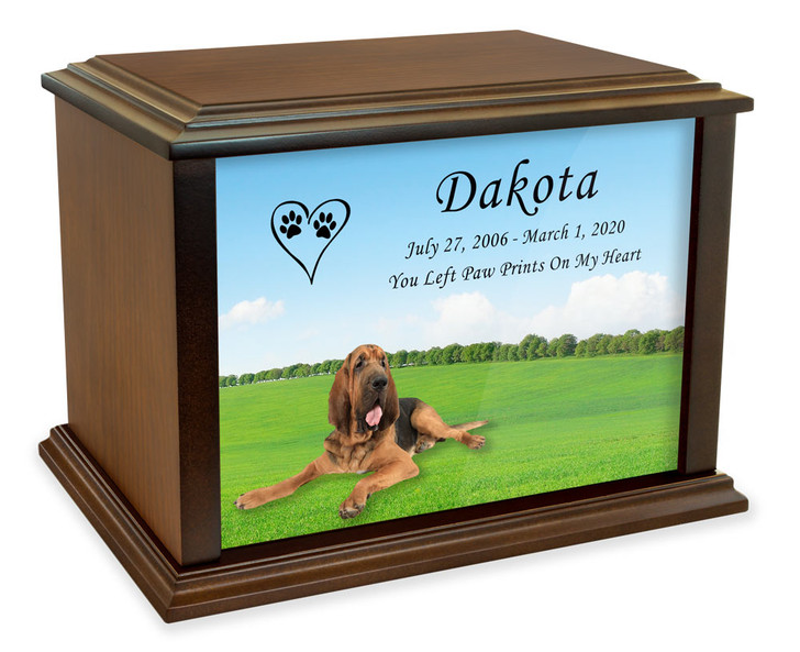 Bloodhound True Companion Dog Photo Pet Cremation Urn