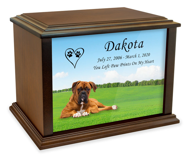 Boxer True Companion Dog Photo Pet Cremation Urn