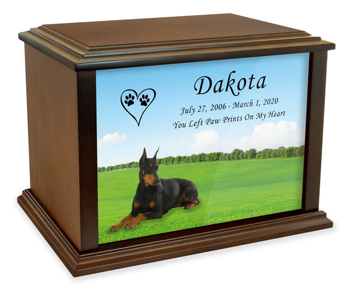 Doberman Pinscher True Companion Dog Photo Pet Cremation Urn