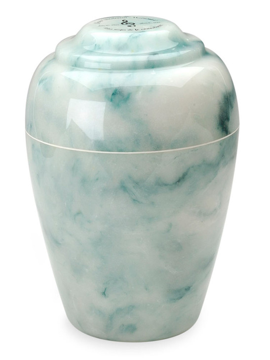 Design Your Own Grecian Cultured Marble Cremation Urn Vault - Engravable - 34 Color Choices