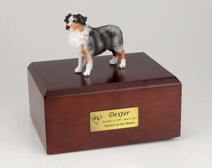 Australian Shepherd Dog Figurine Pet Cremation Urn - 524