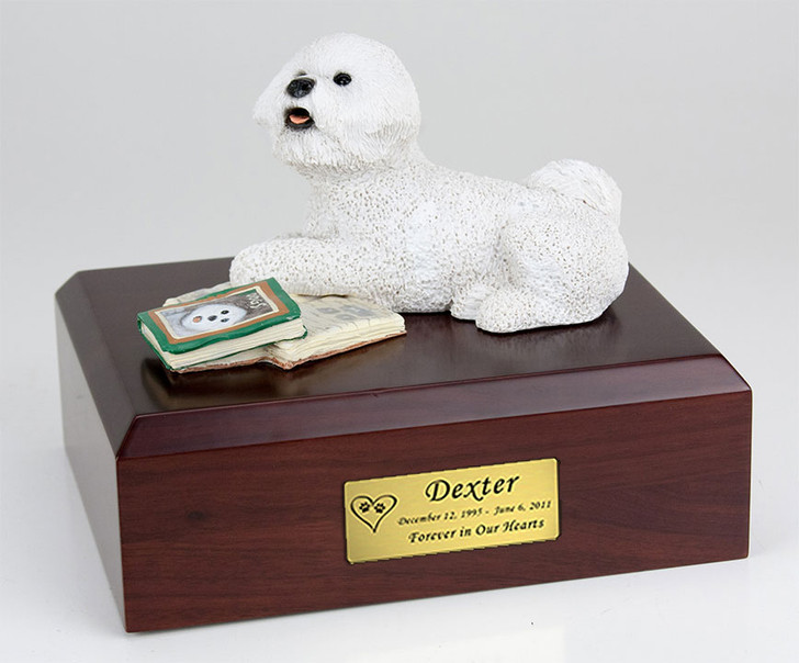 Bichon Frise Dog Figurine Pet Cremation Urn - 1524
