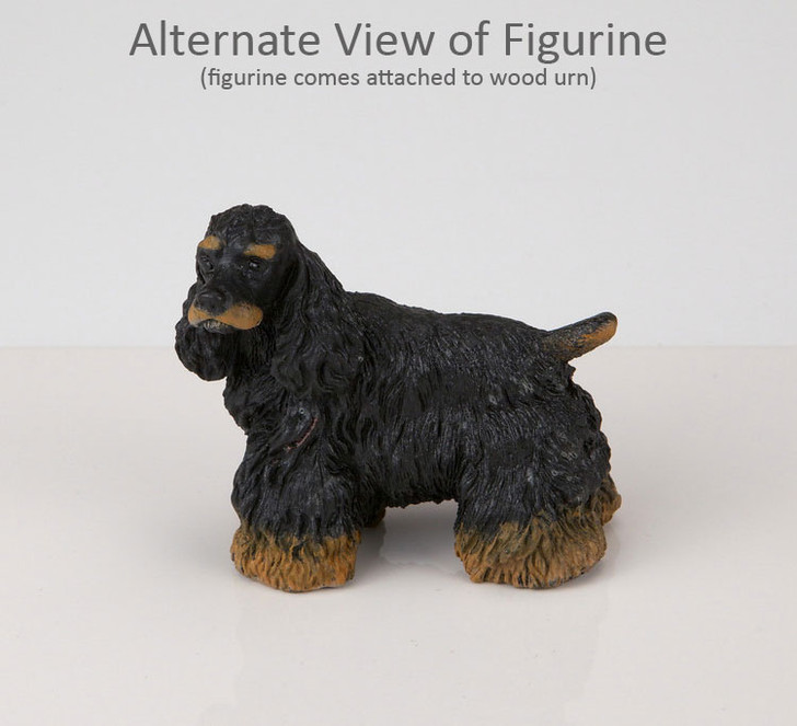 Black Brown Cocker Spaniel Dog Urn - 680