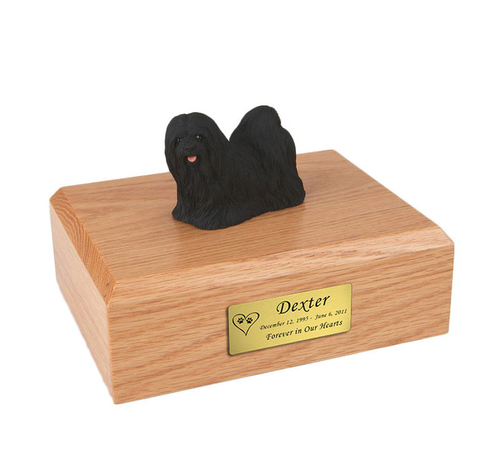 Black Lhasa Apso Dog Urn - 761