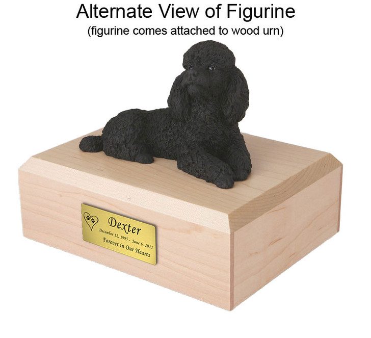 Black Poodle Dog Urn - 183