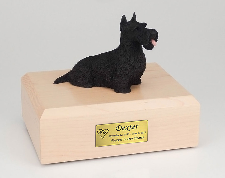 Black Scottish Terrier Dog Urn - 207