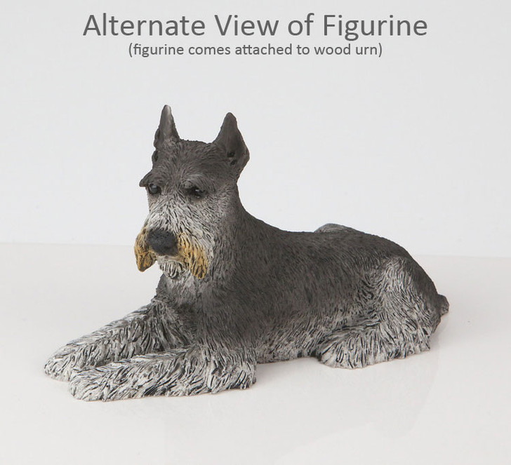 Black Silver Schnauzer Dog Urn - 204