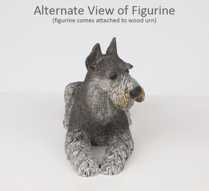 Black Silver Schnauzer Dog Urn - 204