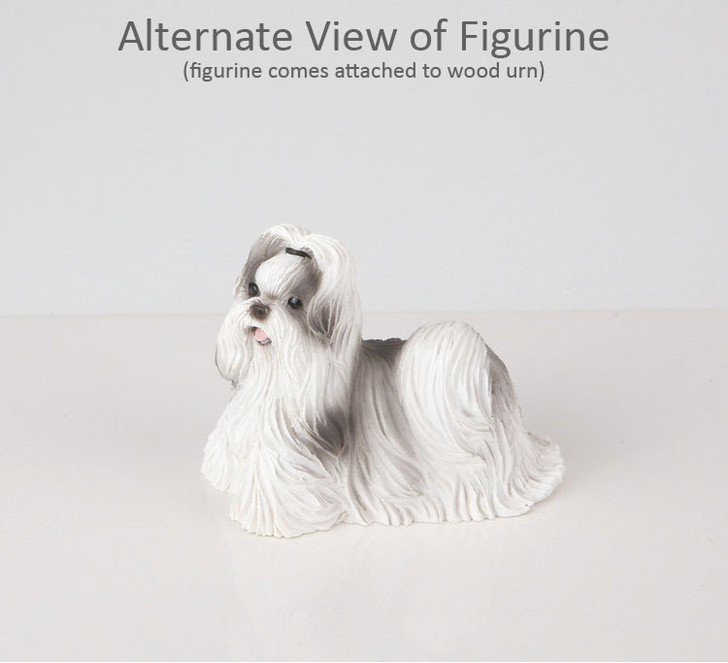 Black White Shih Tzu Dog Urn - 1916