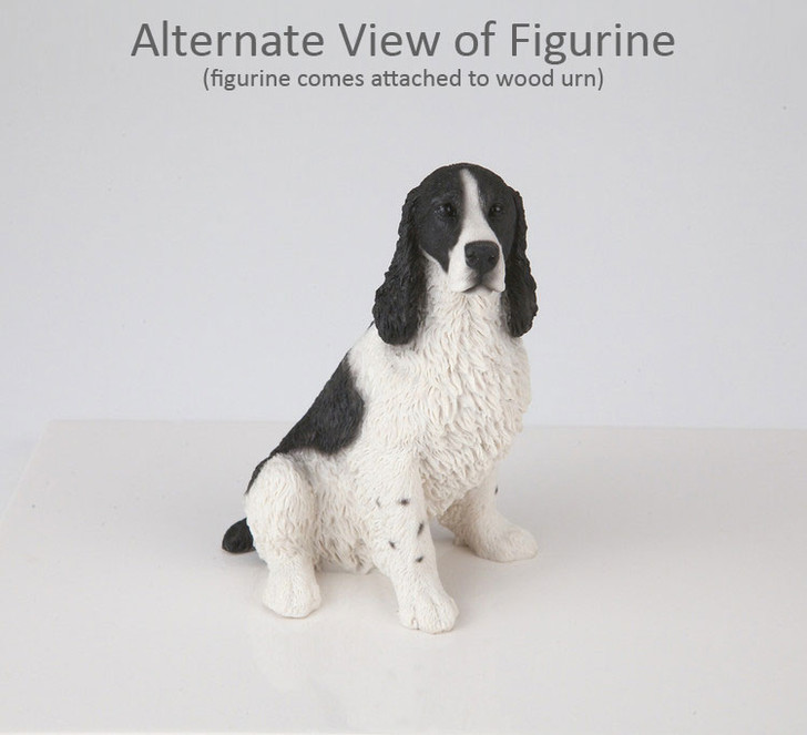 Black White Springer Spaniel Dog Urn - 096