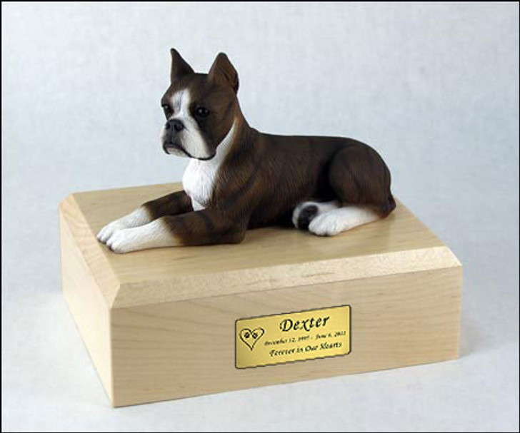 Brindle Boxer Dog Figurine Pet Cremation Urn - 1127