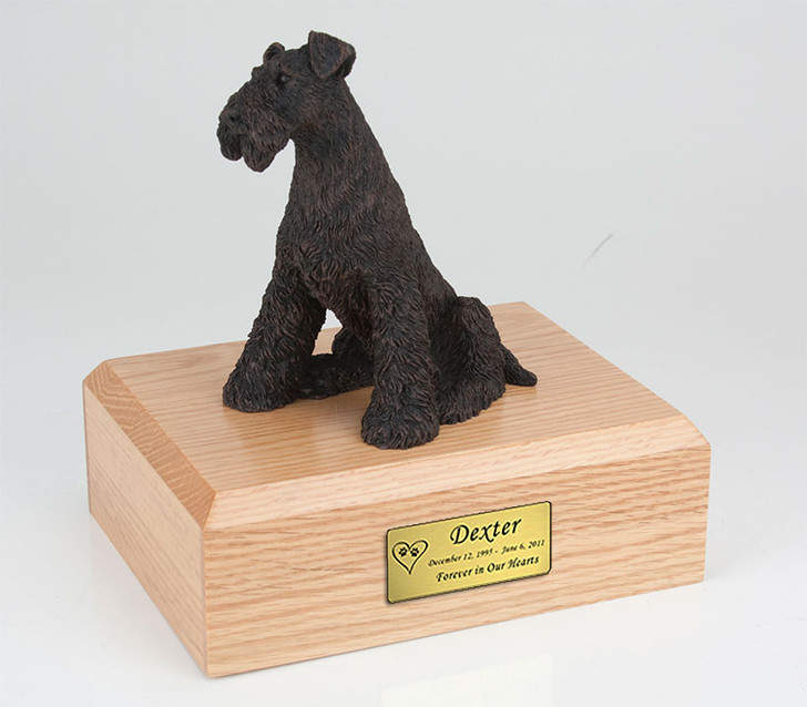 Bronze Airedale Dog Urn - 405