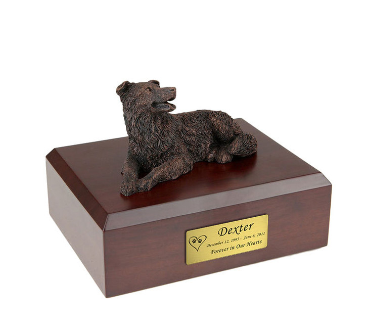 Bronze Border Collie Dog Urn - 411