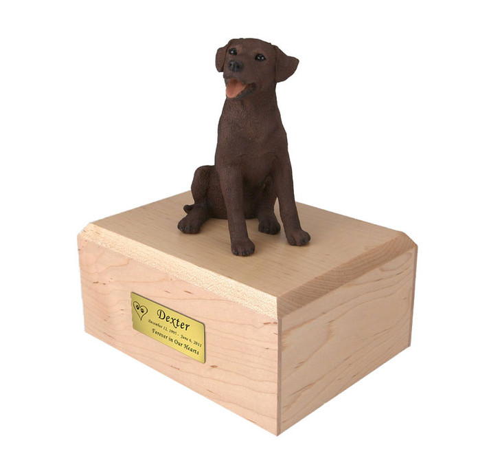 Chocolate Labrador Dog Urn - 147