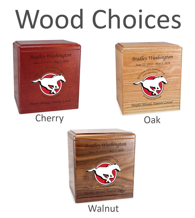 Football  Cremation Urn - Solid Cherry-Oak-or-Walnut Wood