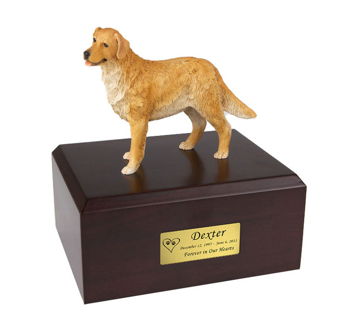 Golden clearance retriever urn