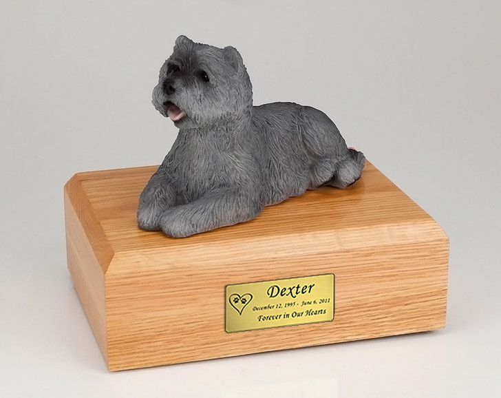 Gray Cairn Terrier Dog Urn - 1154