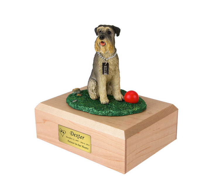 Gray Schnauzer Dog Urn - 1671