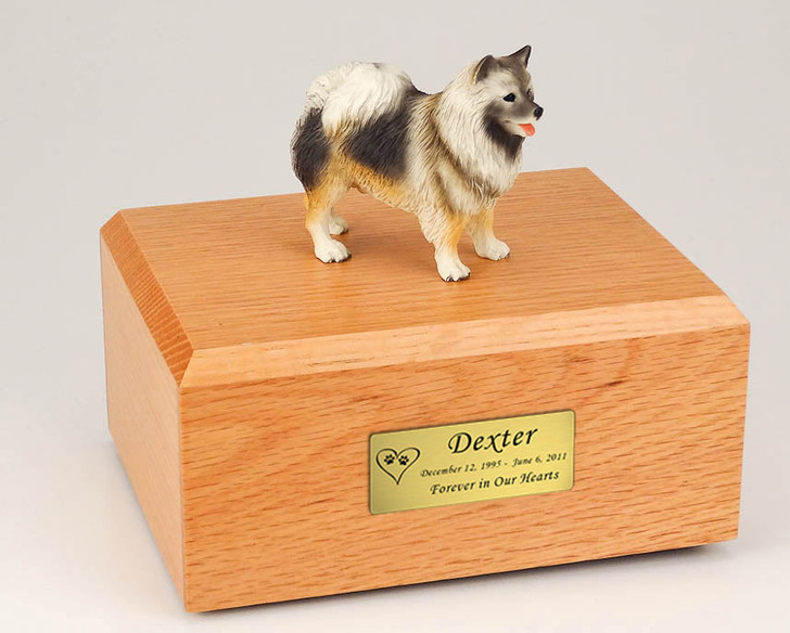 Keeshond Dog Figurine Pet Cremation Urn - 752