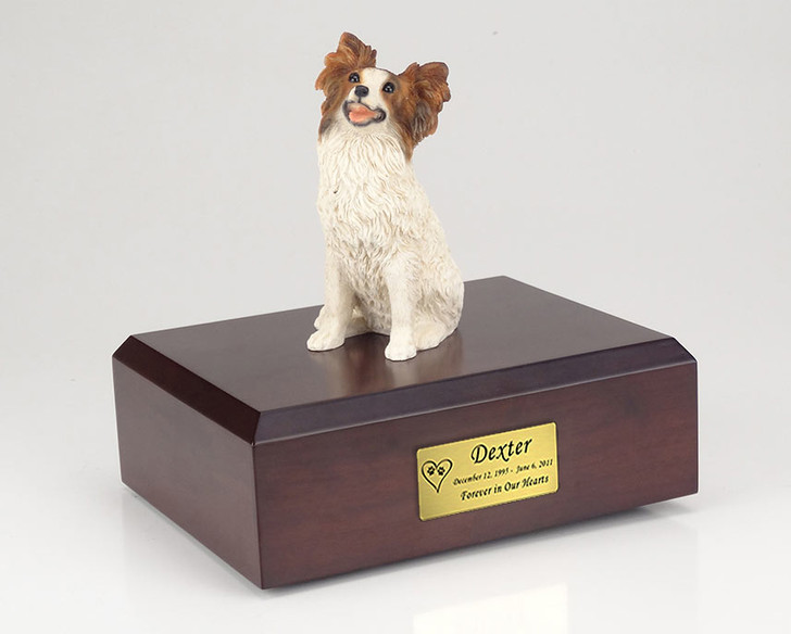 Papillon Dog Figurine Pet Cremation Urn - 801