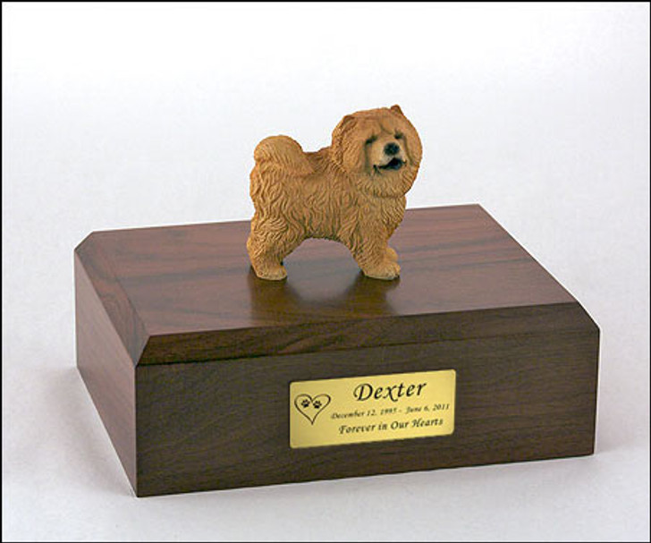 Red Chow Chow Dog Urn - 1836