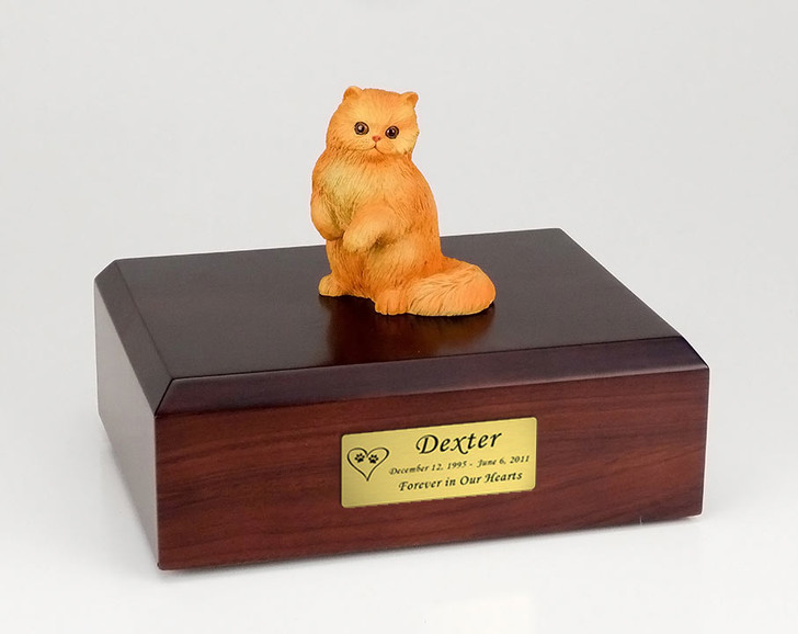 Red Persian Cat Figurine Urn - 608