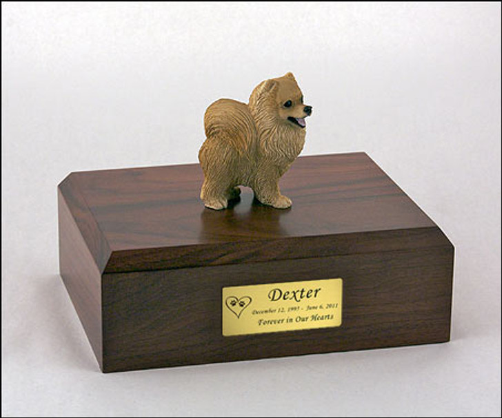 Red Pomeranian Dog Urn - 1891