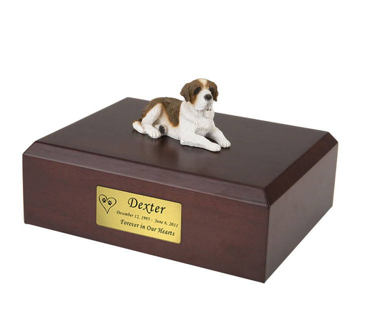 Saint Bernard Dog Figurine Pet Cremation Urn - 4032