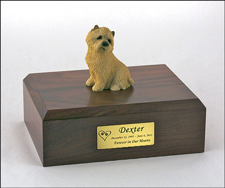 Tan Cairn Terrier Dog Figurine Pet Cremation Urn - 1827
