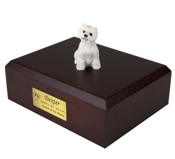 Westie Dog Figurine Pet Cremation Urn - 1928