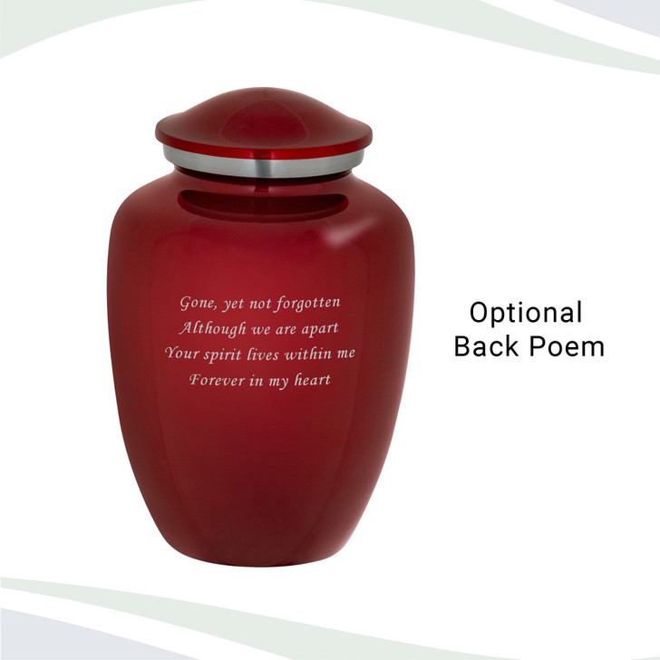 Engraved Text Pet Cremation Urn