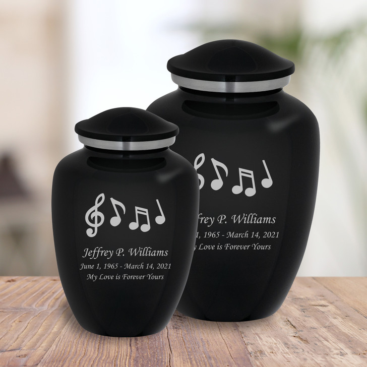 Music Notes Cremation Urn