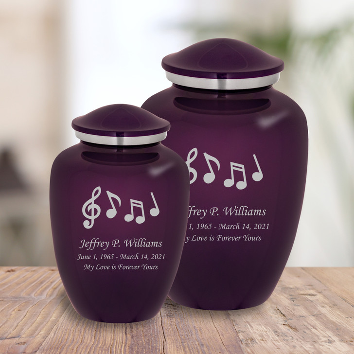 Music Notes Cremation Urn